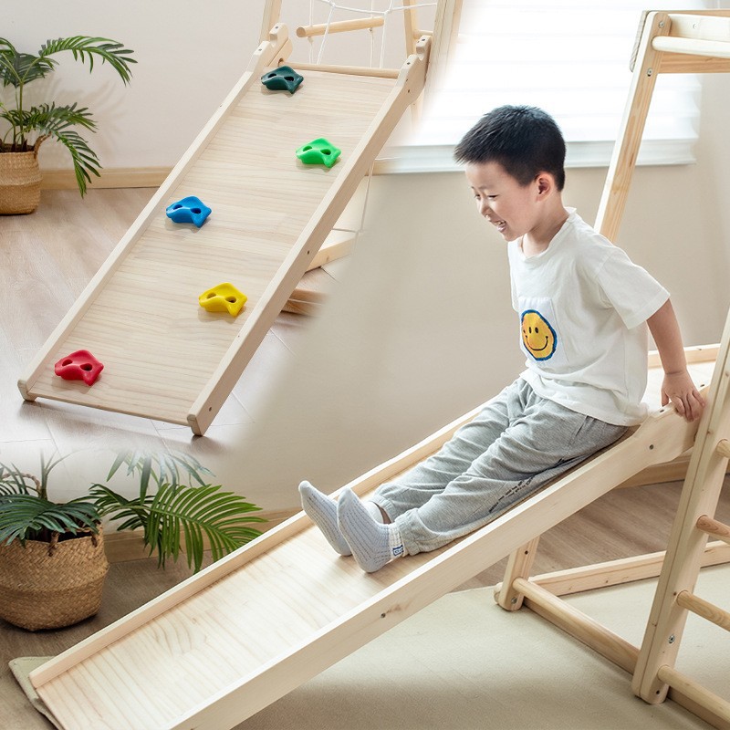 Jungle Gym Kids Outdoor Solid  - Kids Outdoor Wooden Climbing Frame reseña y precio