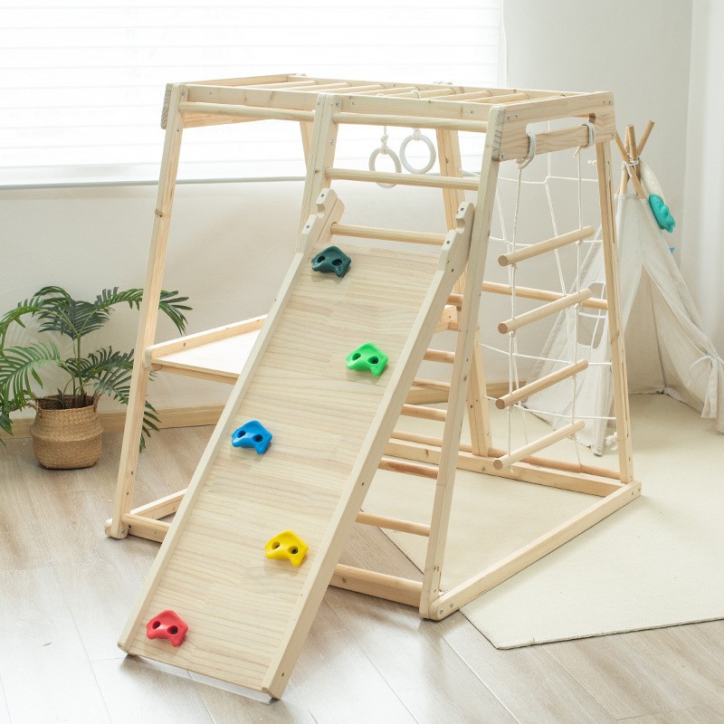 Jungle Gym Kids Outdoor Solid  - Kids Outdoor Wooden Climbing Frame reseña y precio