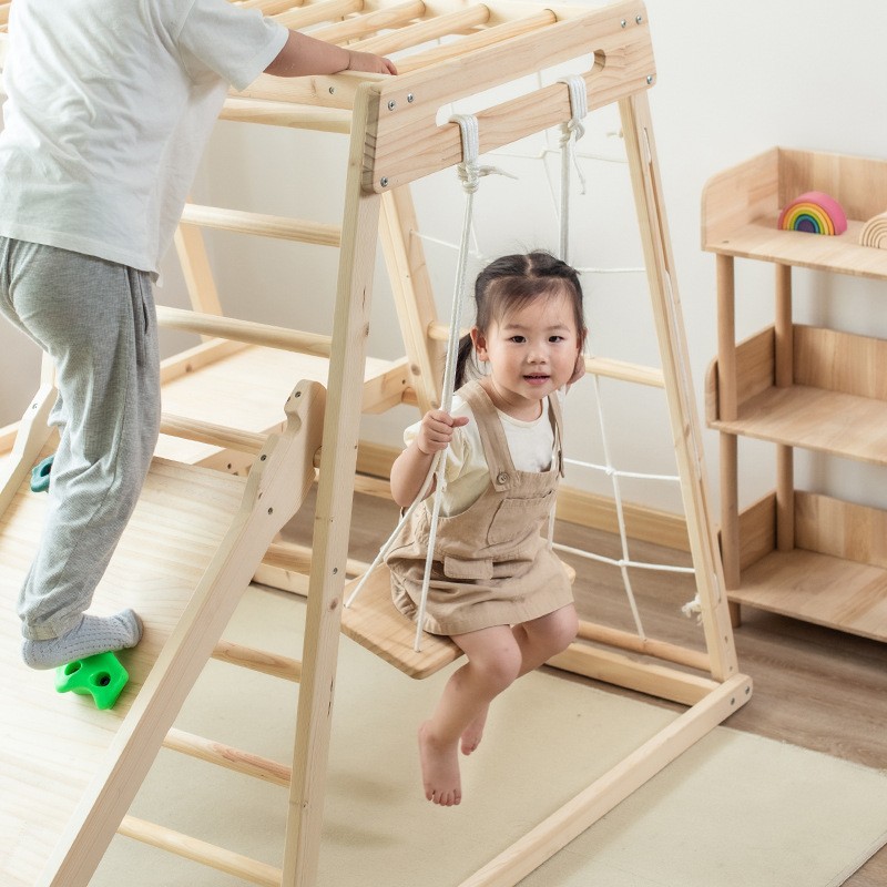 Jungle Gym Kids Outdoor Solid  - Kids Outdoor Wooden Climbing Frame reseña y precio