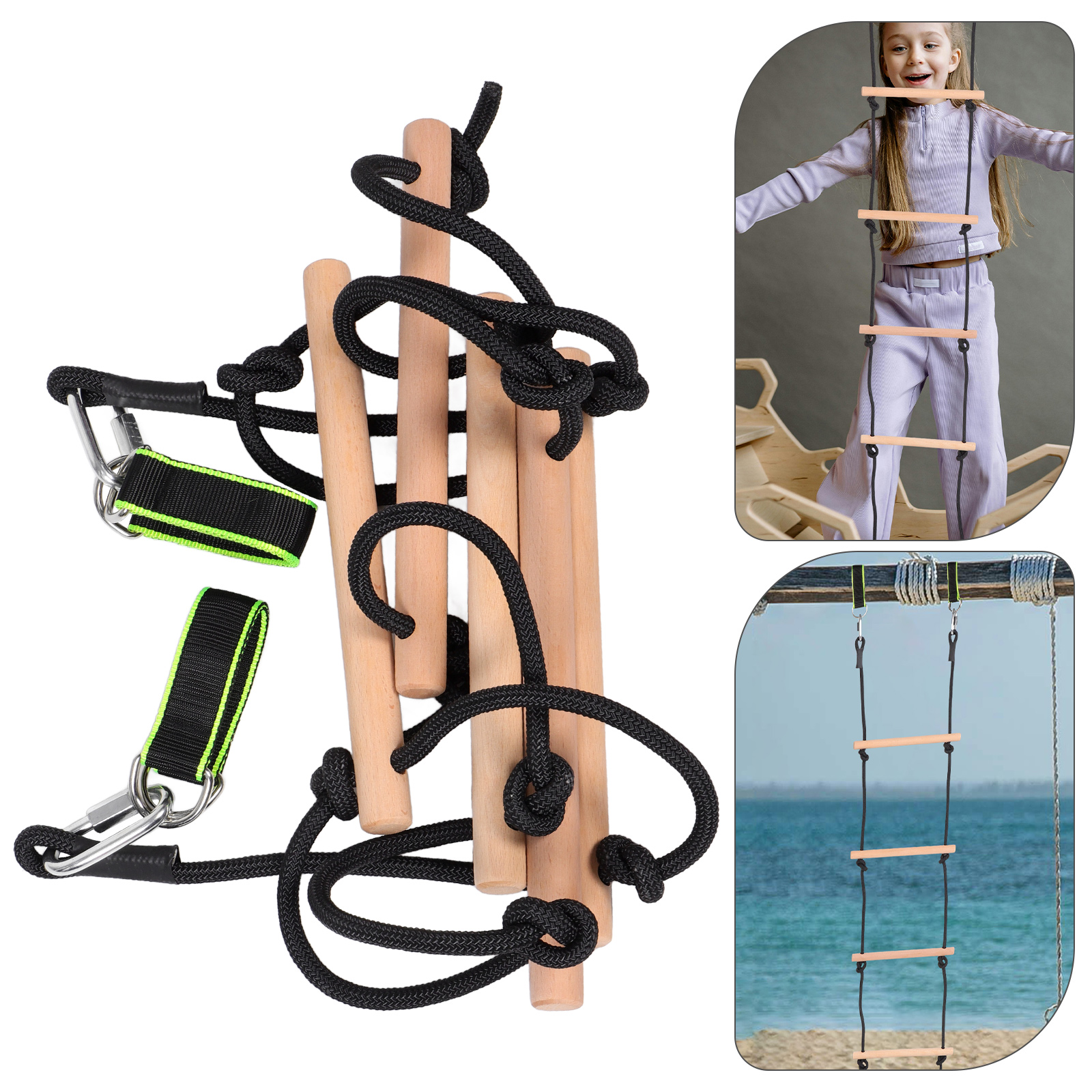 Wooden Climbing Frame Rope Lad - Kids Outdoor Wooden Climbing Frame reseña y precio