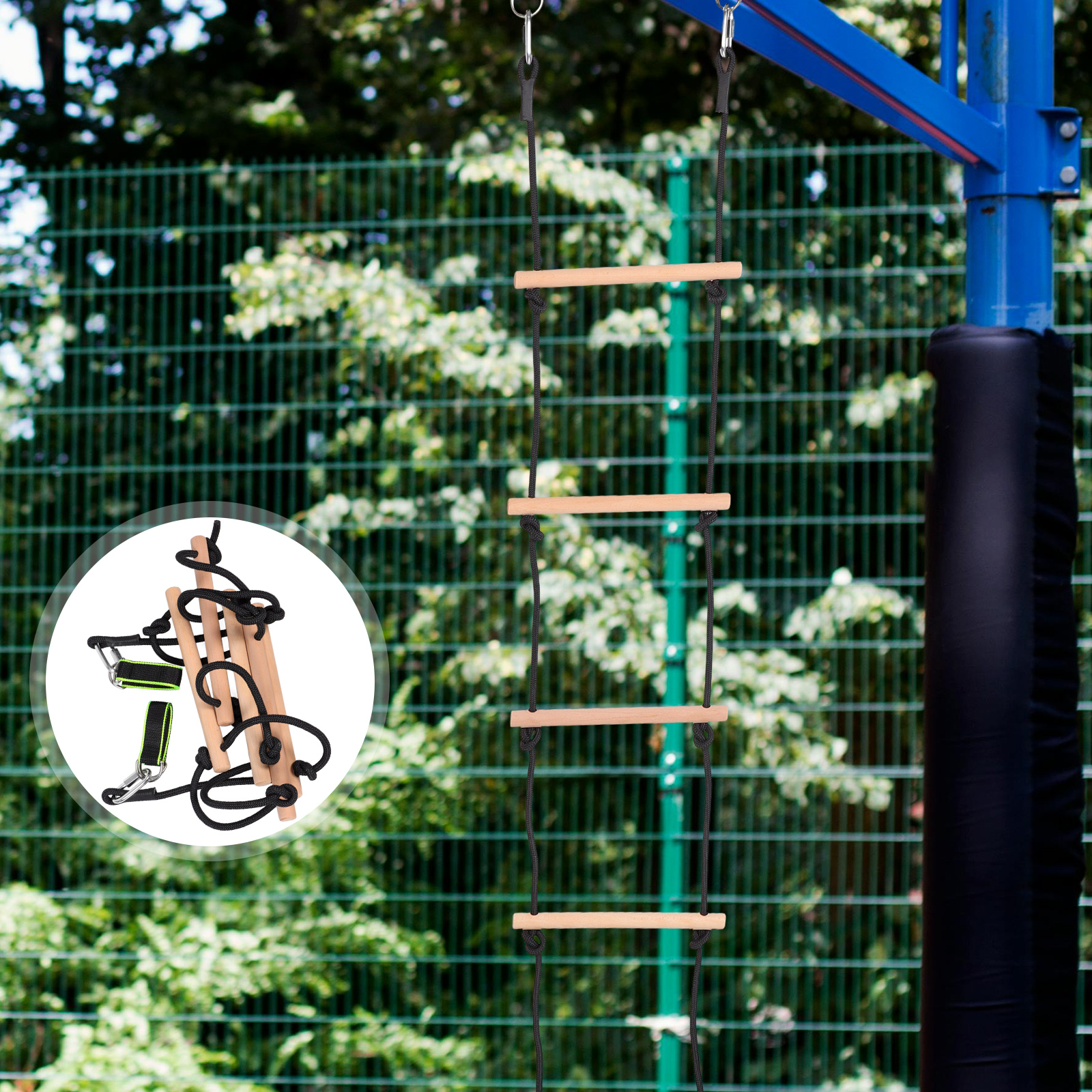 Wooden Climbing Frame Rope Lad - Kids Outdoor Wooden Climbing Frame reseña y precio
