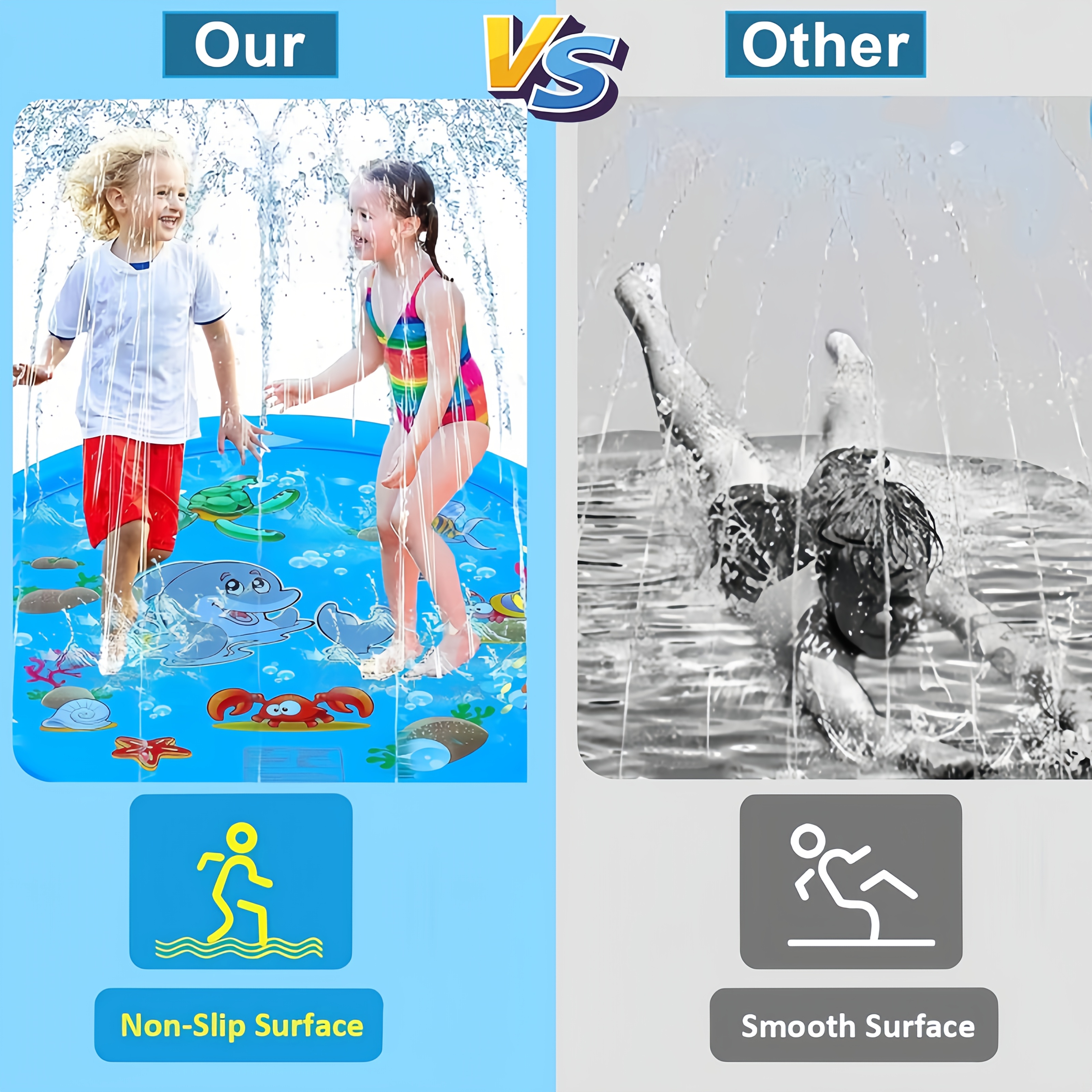 PVC Inflatable Splash Pad Spri - Kids Outdoor Water Sprinkler reseña y precio