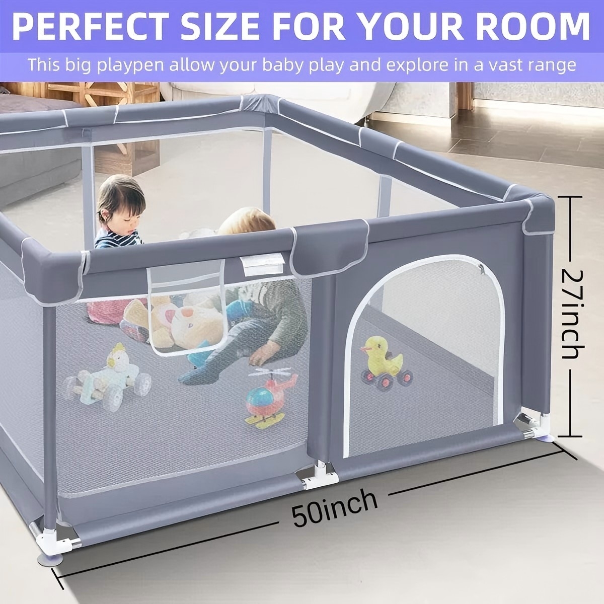 Baby Playpen, Extra Large Play - Kids Outdoor Fence reseña y precio