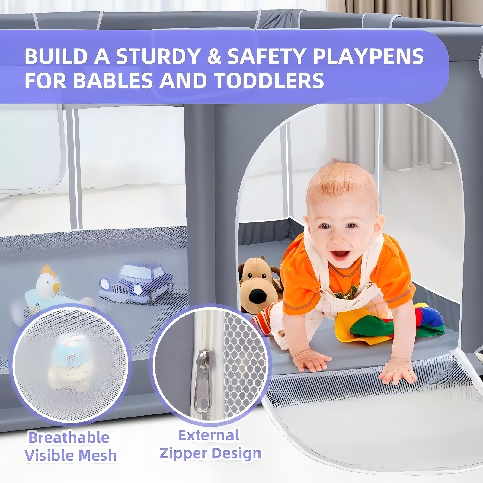Baby Playpen, Extra Large Play - Kids Outdoor Fence reseña y precio