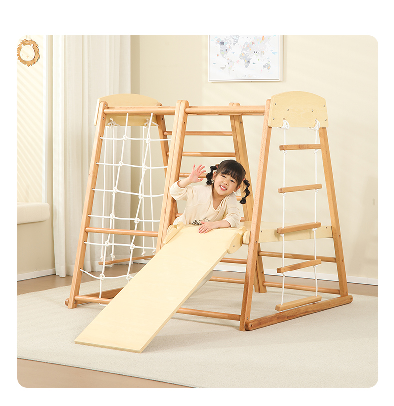 Kids Outdoor Indoor Montessori - Kids Outdoor Wooden Climbing Frame reseña y precio