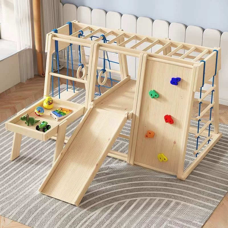 Wooden Climbing Frame with Sli - Kids Outdoor Wooden Climbing Frame reseña y precio