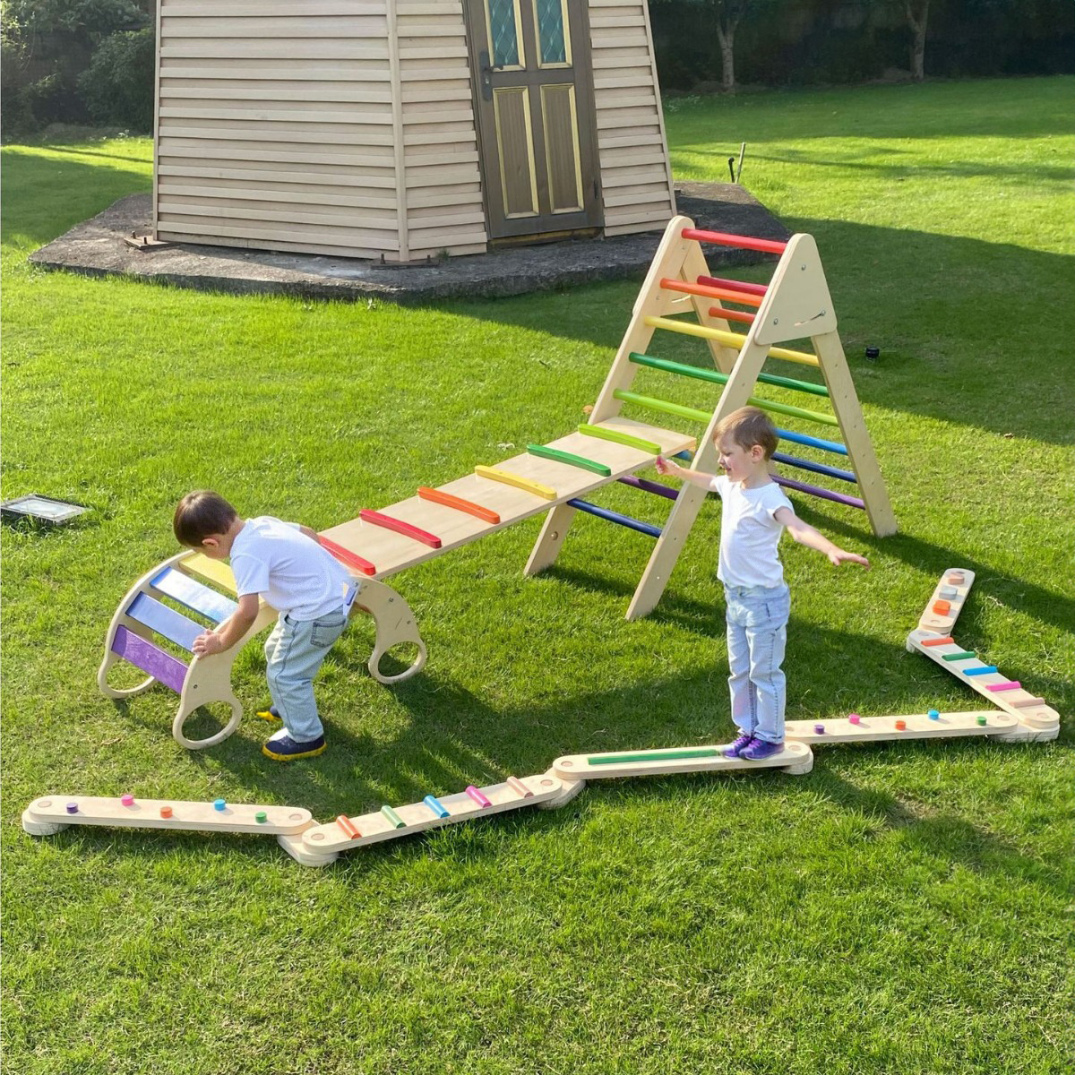 Customizable Eco-Friendly Beec - Kids Outdoor Wooden Climbing Frame reseña y precio