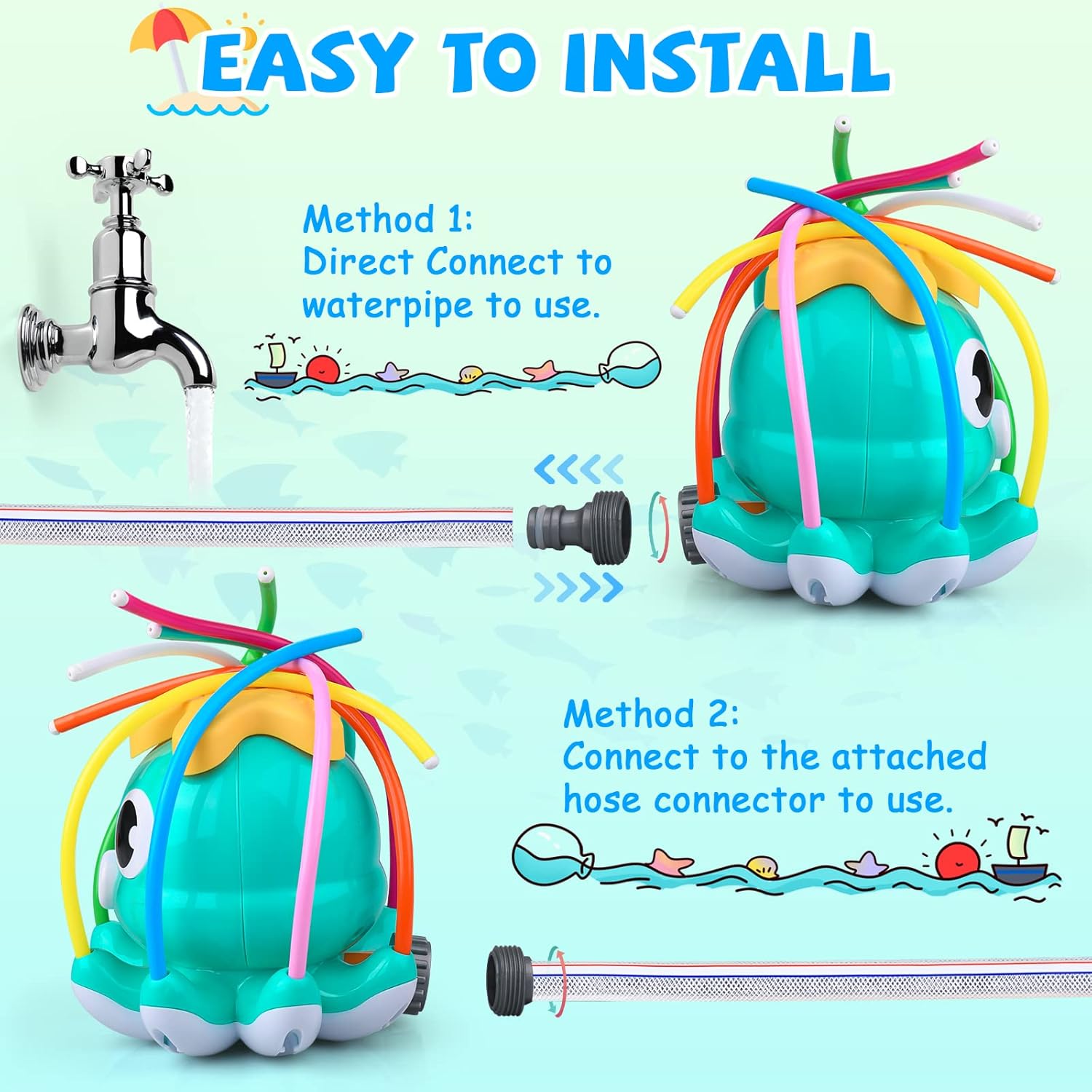 Octopus Water Spray Sprinkler  - Kids Outdoor Youtube reseña y precio