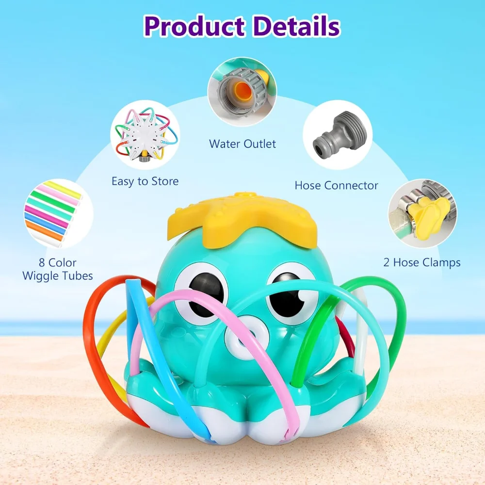 Octopus Water Spray Sprinkler  - Kids Outdoor Youtube reseña y precio