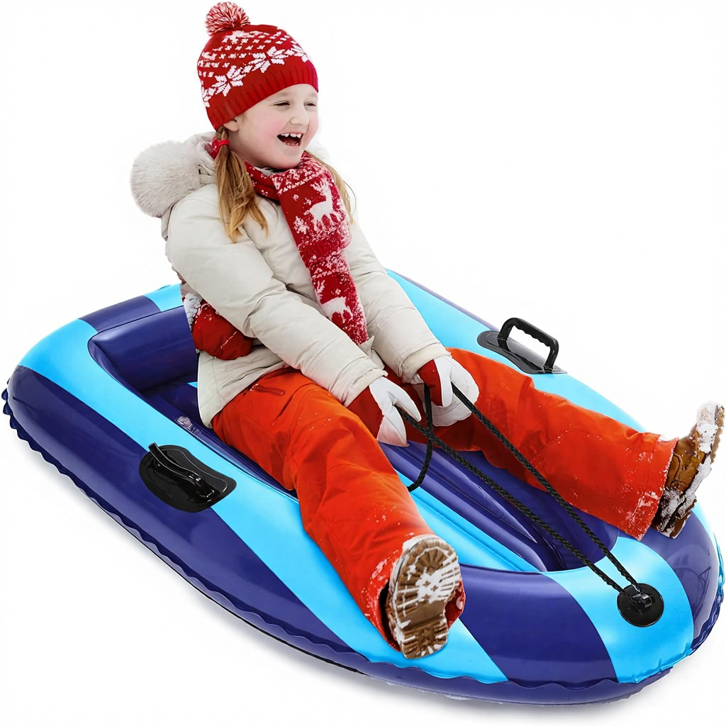 QPAU Inflatable PVC Snow Sled  - Kids Outdoor Inflatable reseña y precio