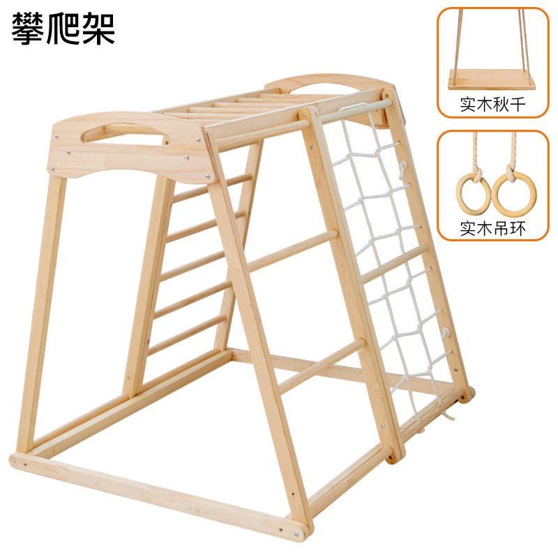 Jungle Gym Kids Outdoor Childr - Kids Outdoor Wooden Climbing Frame reseña y precio