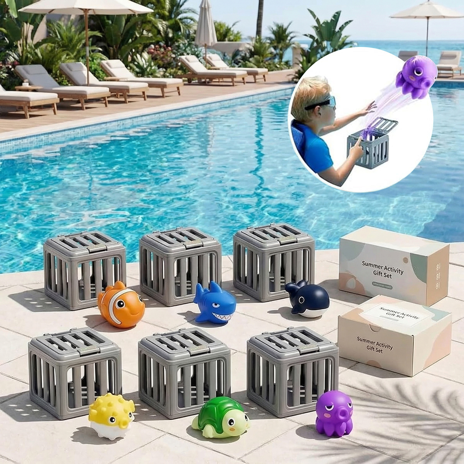 Kids Pool Diving Toys with Fis - Kids Outdoor Adventure reseña y precio