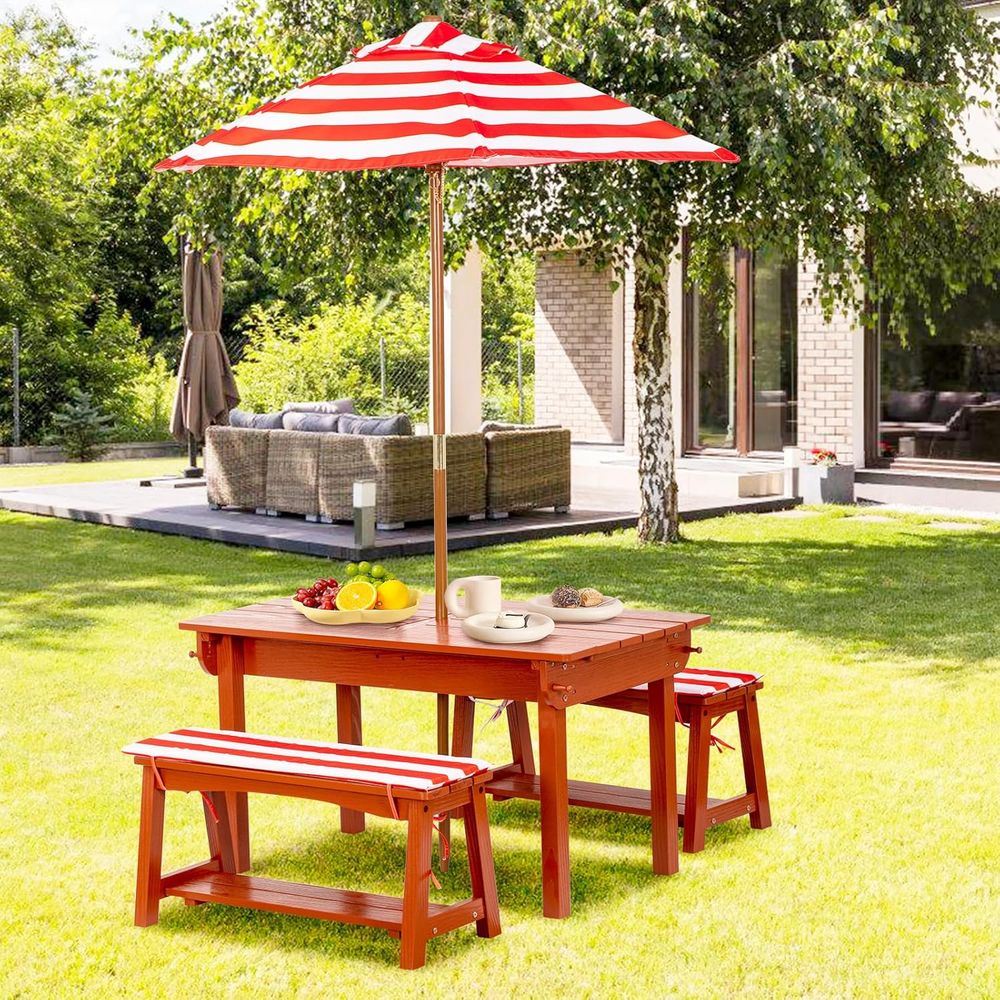 Outdoor Wooden Kids Picnic Tab - Kids Outdoor Wooden Table reseña y precio
