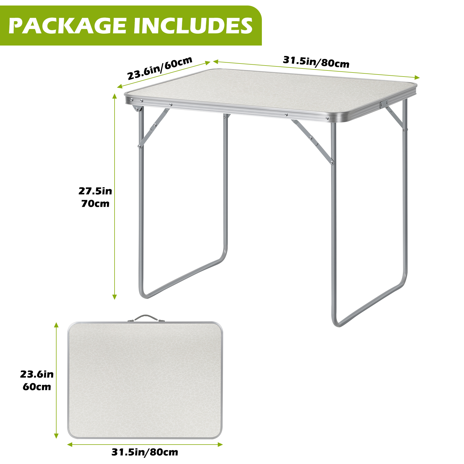 Portable Folding Outdoor Table - Kids Outdoor Dining Table reseña y precio