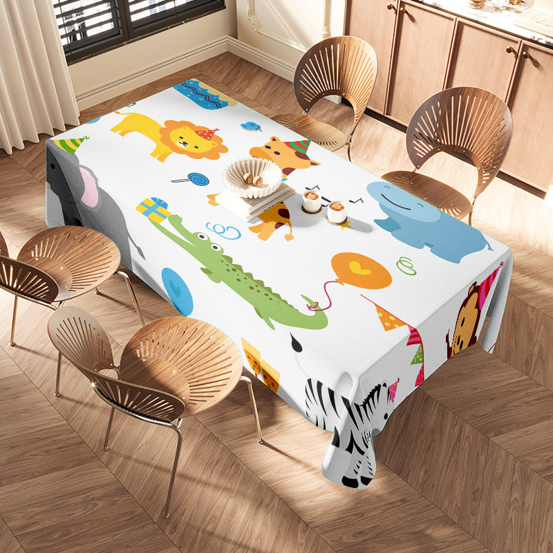 Cute Animal Tablecloth Kids Pa - Kids Outdoor Dining Table reseña y precio