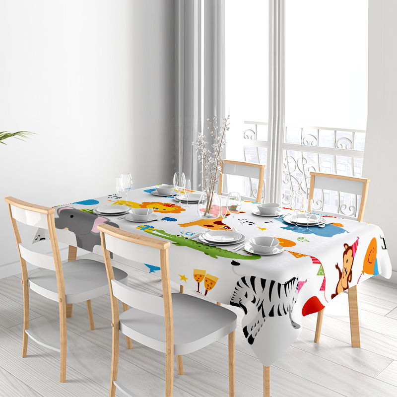 Cute Animal Tablecloth Kids Pa - Kids Outdoor Dining Table reseña y precio