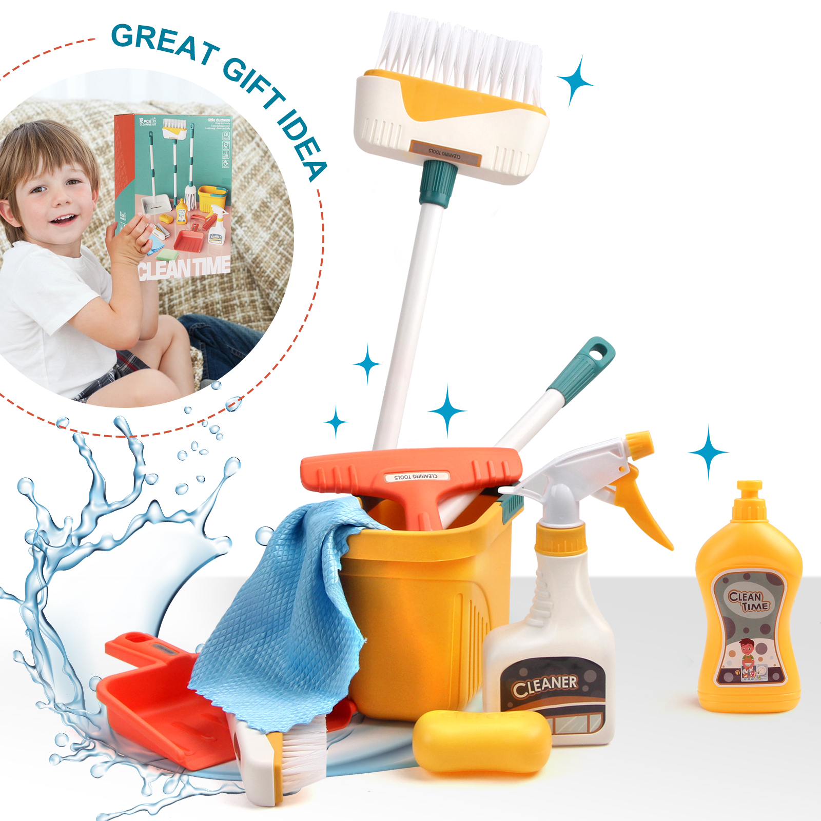 12pcs/set Kids Cleaning Set Ho - Kids Outdoor Broom reseña y precio