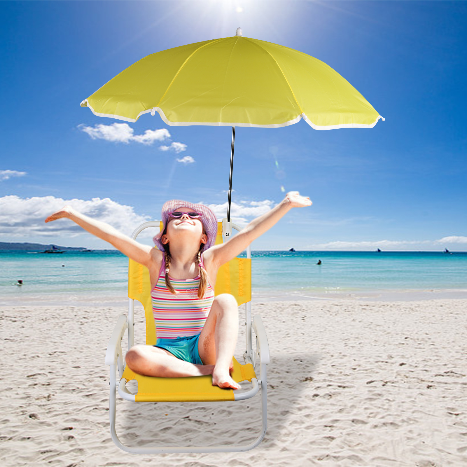 Beach Chairs and Umbrellas Out - Kids Outdoor Lawn Chair reseña y precio