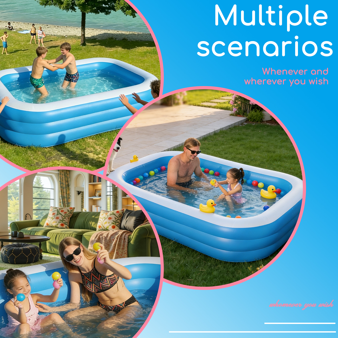 Inflatable Pool for Kids and A - Kids Outdoor Garden reseña y precio