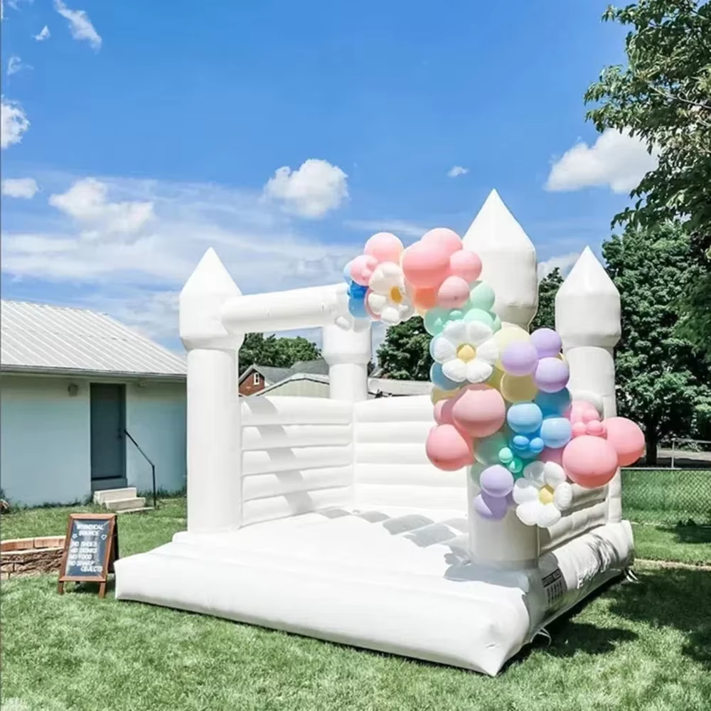 White Inflatable Bounce House  - Kids Outdoor Inflatable reseña y precio
