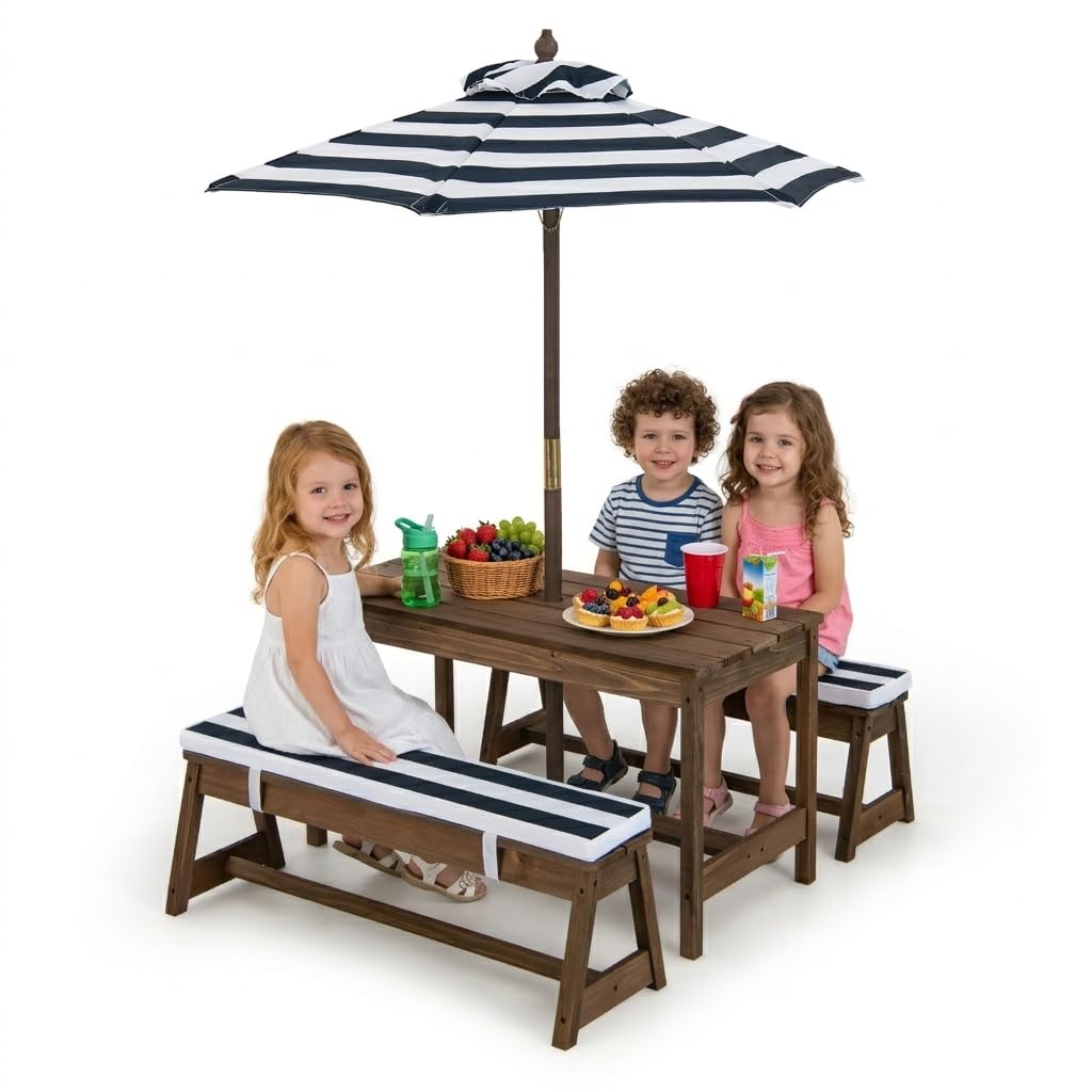 Height Adjustable Wooden Kids  - Kids Outdoor Wooden Table reseña y precio