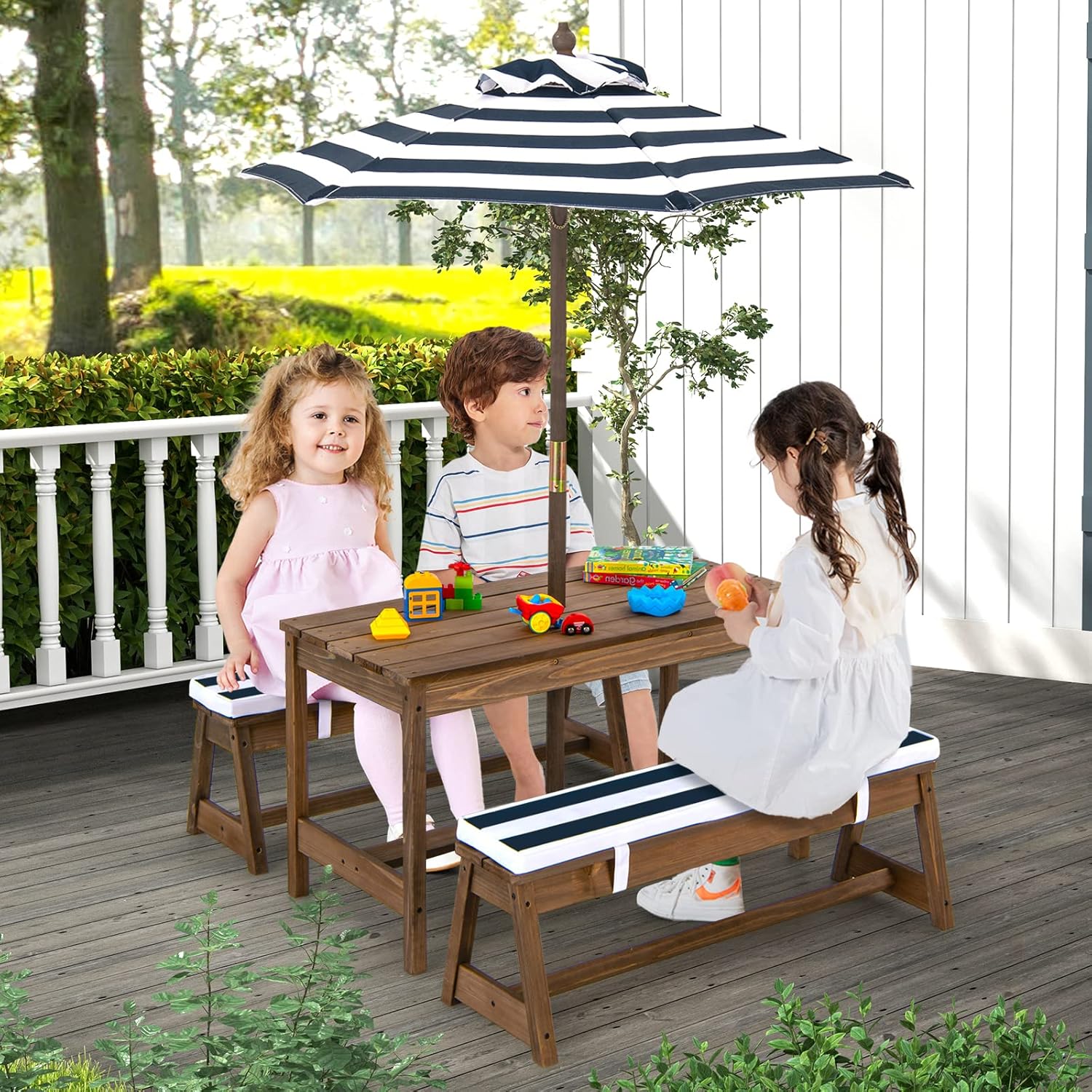 Height Adjustable Wooden Kids  - Kids Outdoor Wooden Table reseña y precio
