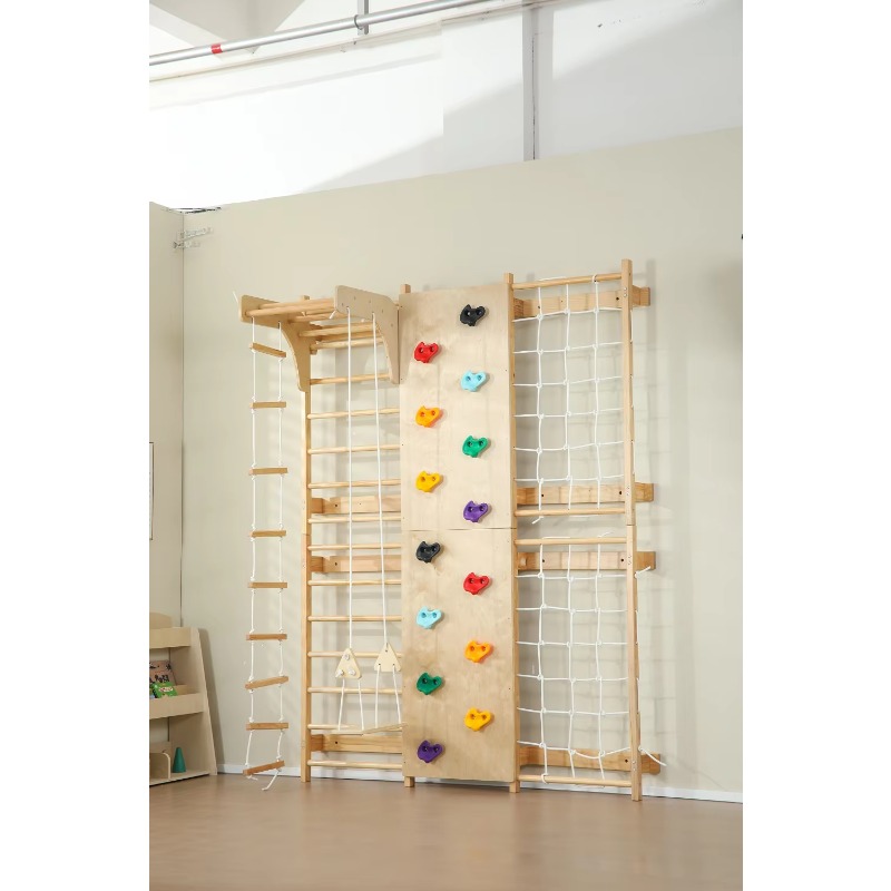 Indoor Monkey Bars Kids Wooden - Kids Outdoor Wooden Climbing Frame reseña y precio