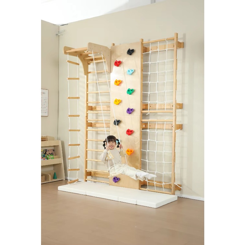 Indoor Monkey Bars Kids Wooden - Kids Outdoor Wooden Climbing Frame reseña y precio
