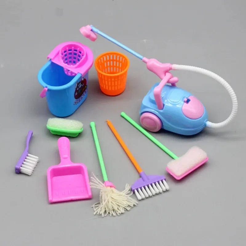 9PCS Mini Cleaning Toy Set - D - Kids Outdoor Broom reseña y precio