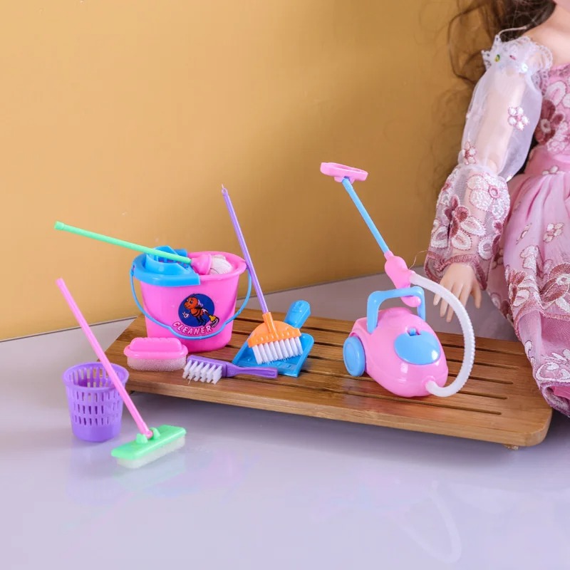 9PCS Mini Cleaning Toy Set - D - Kids Outdoor Broom reseña y precio