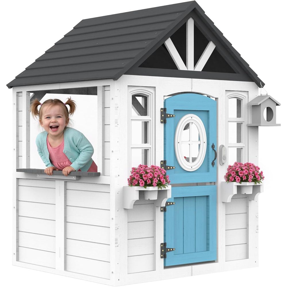 YOE Wooden Kids Playhouse with - Kids Outdoor House With Kitchen reseña y precio