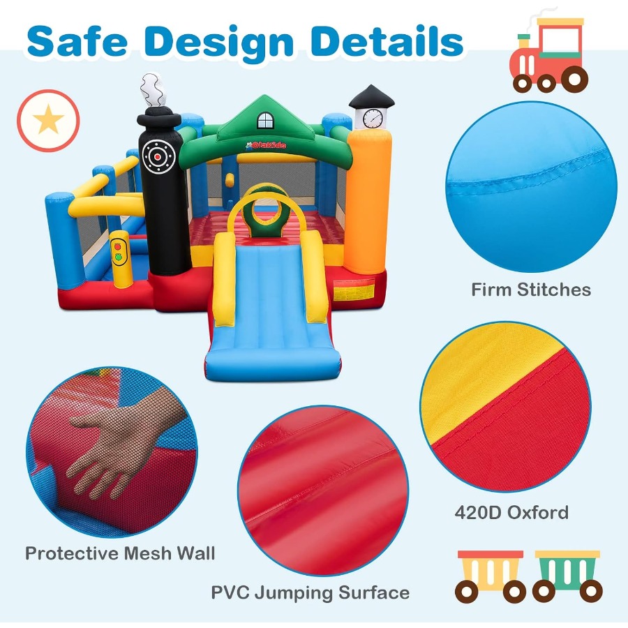 Inflatable Bounce House Train  - Kids Outdoor Inflatable reseña y precio