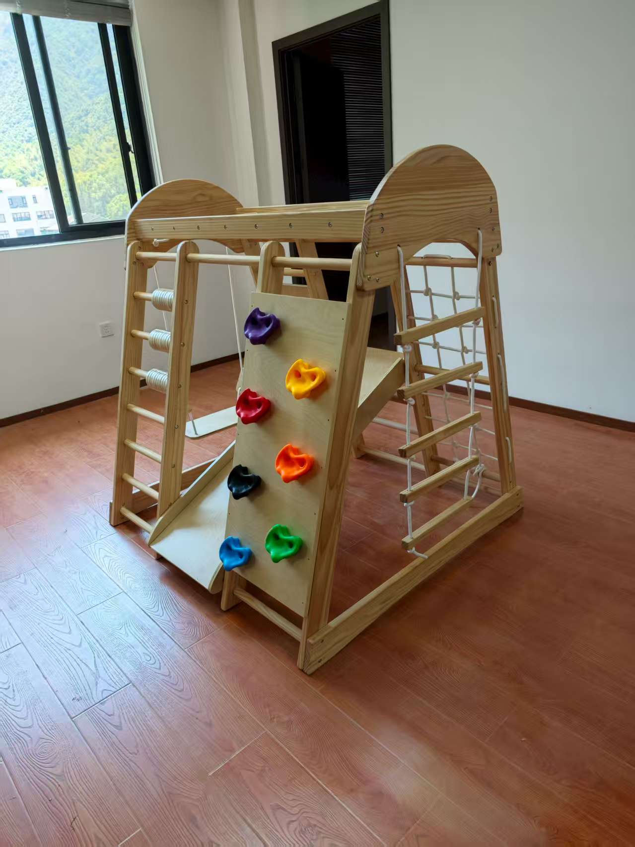 Wooden Kids Climbing Frame Lad - Kids Indoor Outdoor Games reseña y precio
