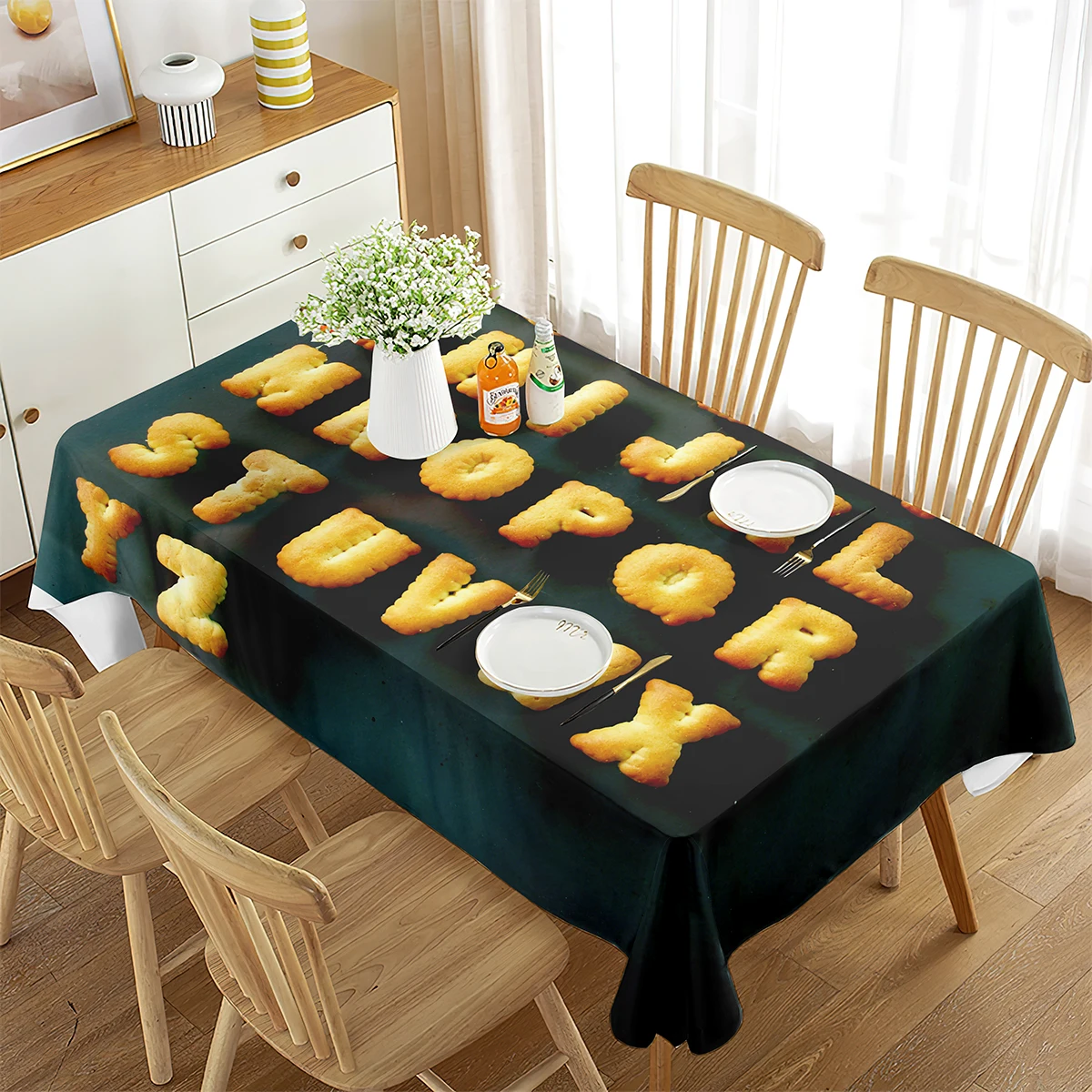 Alphabet Tablecloth Alphabet L - Kids Outdoor Dining Table reseña y precio