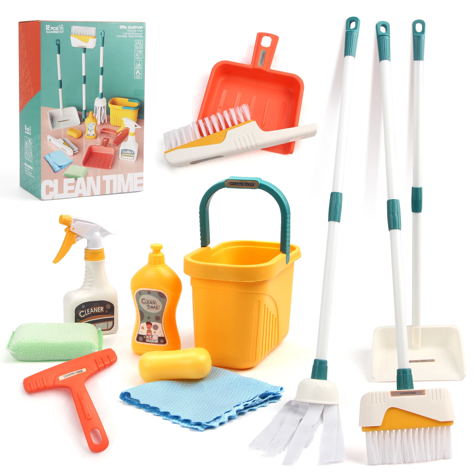 12pcs/set Kids Housework Suppl - Kids Outdoor Broom reseña y precio