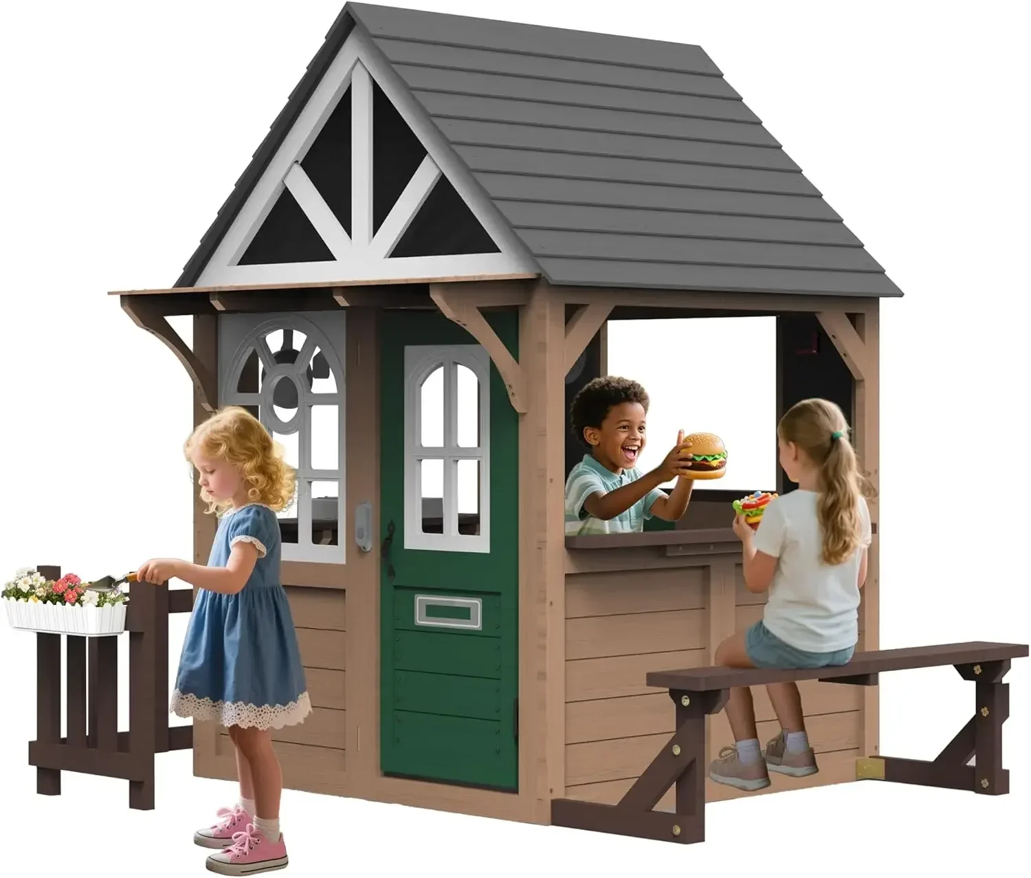Seizeen Outdoor Play House for - Kids Outdoor House With Kitchen reseña y precio