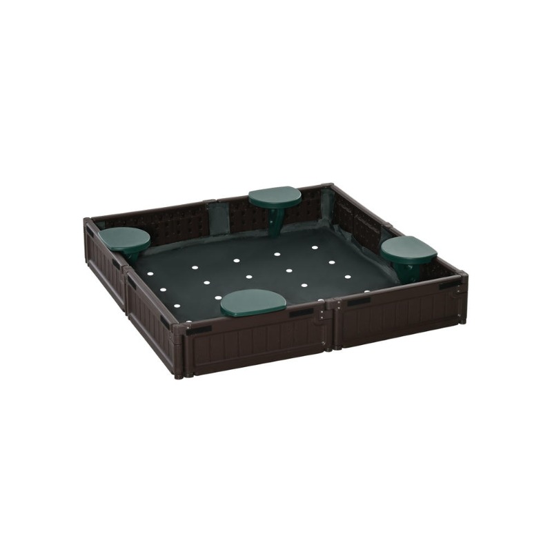 Kids Outdoor Sandbox with Cove - Kids Outdoor Garden reseña y precio