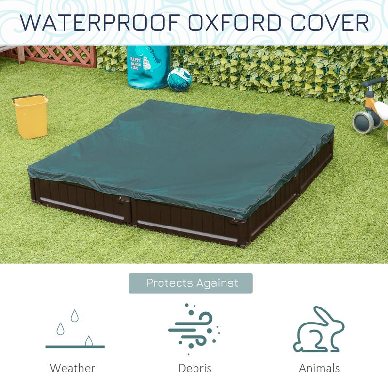 Kids Outdoor Sandbox with Cove - Kids Outdoor Garden reseña y precio