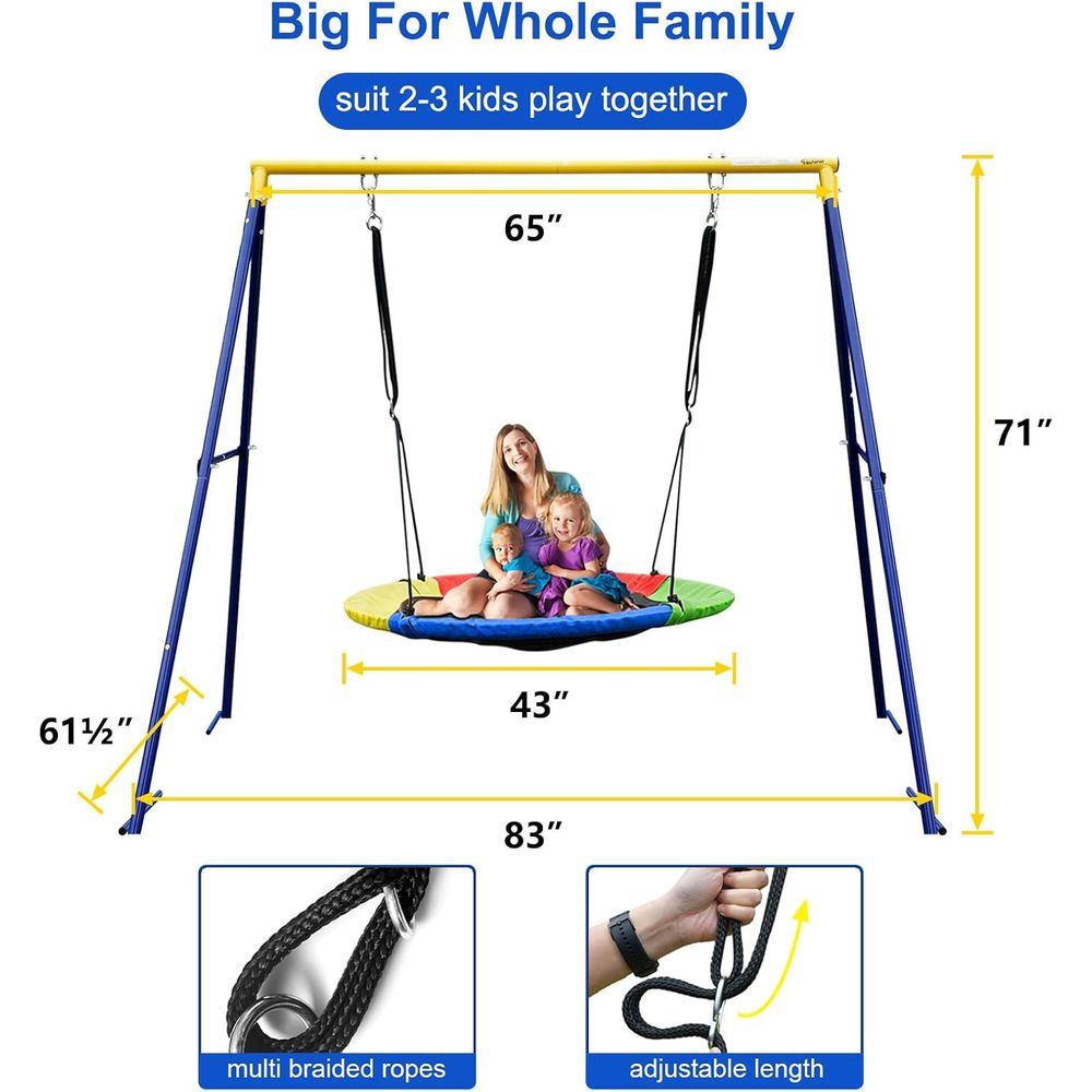 Heavy-Duty 440lbs Outdoor Swin - Kids Outdoor Youtube reseña y precio