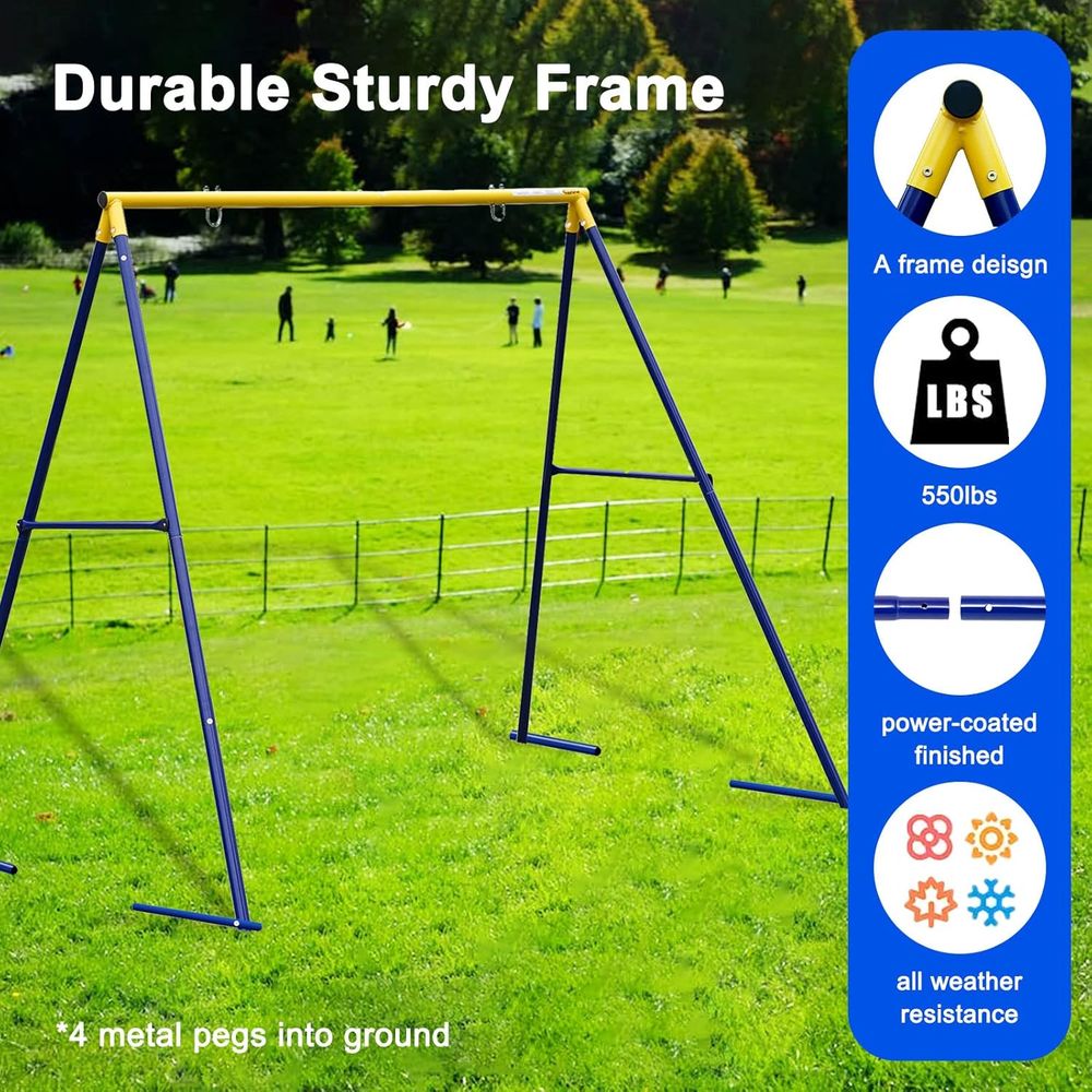 Heavy-Duty 440lbs Outdoor Swin - Kids Outdoor Youtube reseña y precio