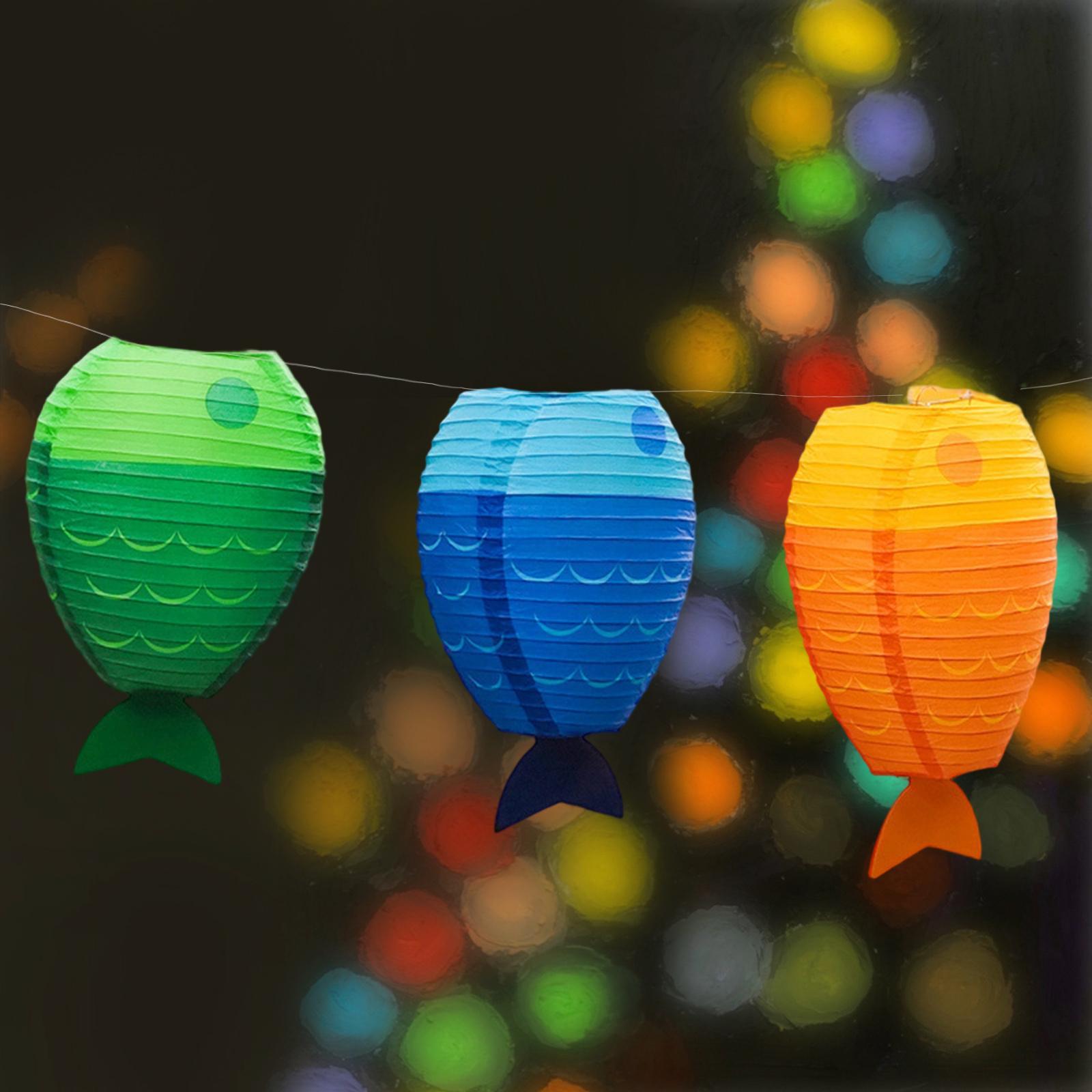 Fish Paper Lantern Cute Craft  - Kids Outdoor Decor reseña y precio