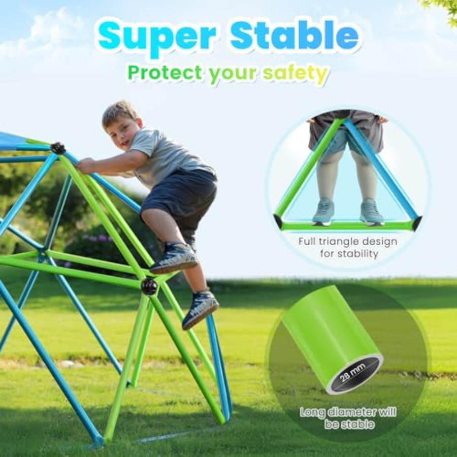Outdoor Geometric Dome Climber - Kids Outdoor Wooden Climbing Frame reseña y precio