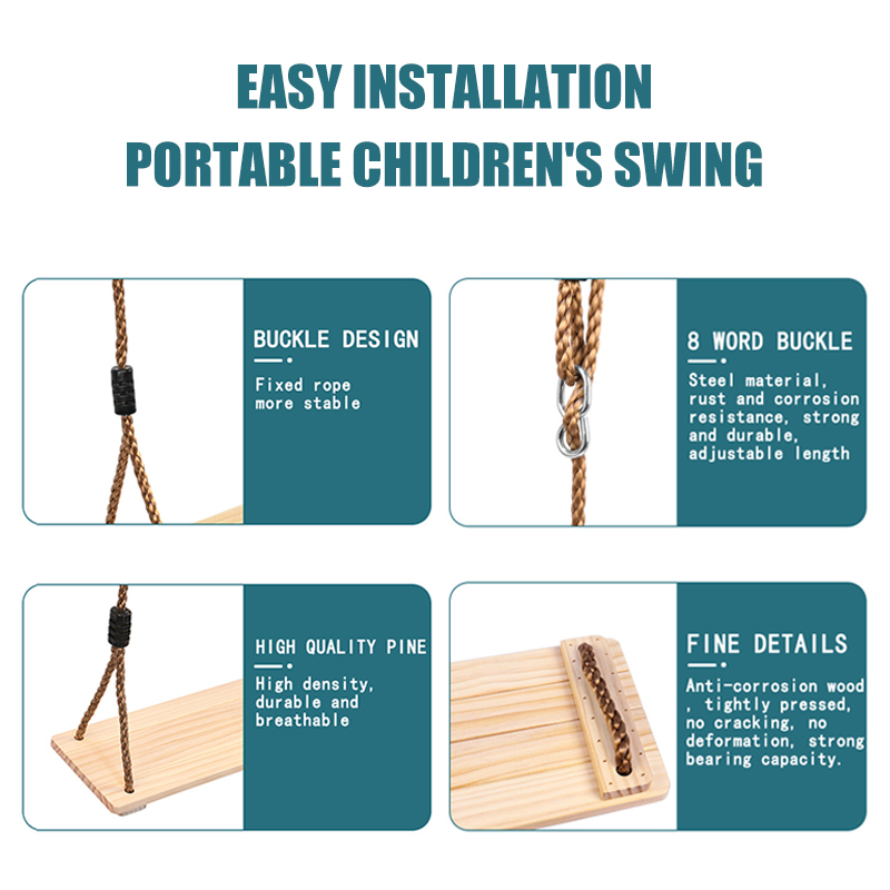Wood Swing for Kid Outdoor Han - Kids Outdoor Bean Bag Chair reseña y precio