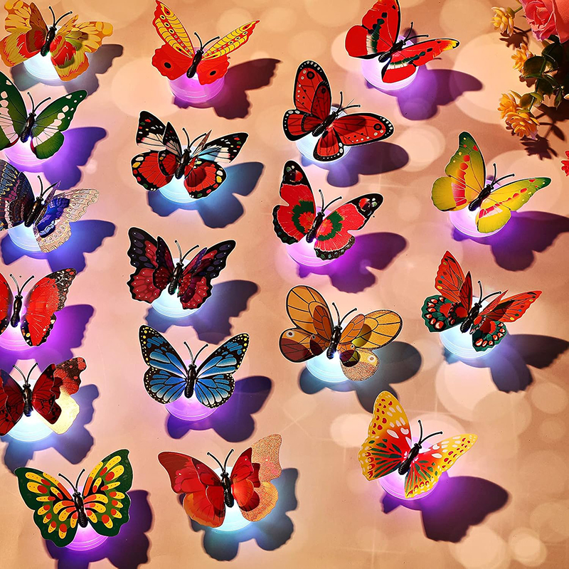 5/10pcs 3D LED Butterfly Decor - Kids Outdoor Movie Night reseña y precio