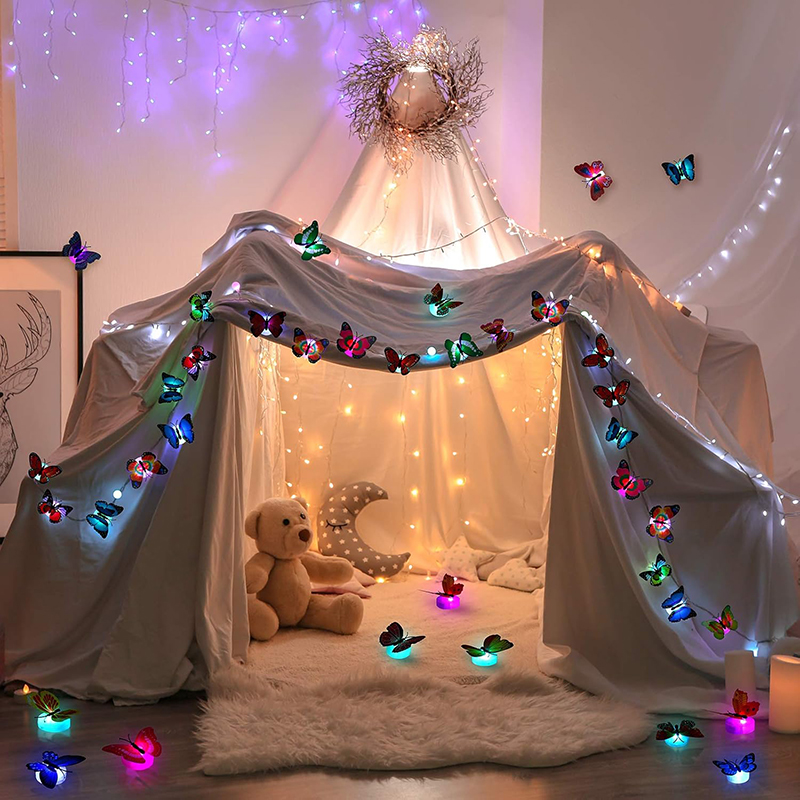 5/10pcs 3D LED Butterfly Decor - Kids Outdoor Movie Night reseña y precio