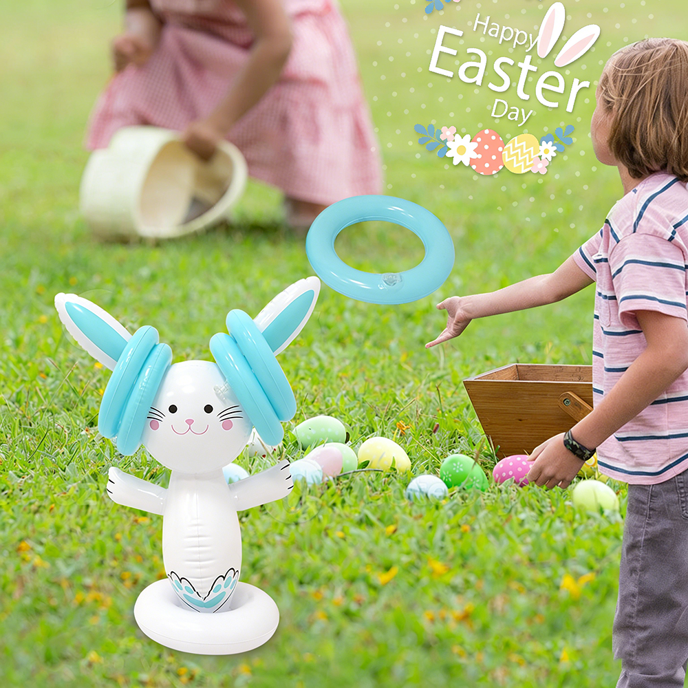 Easter Inflatable Bunny Ring T - Kids Indoor Outdoor Games reseña y precio