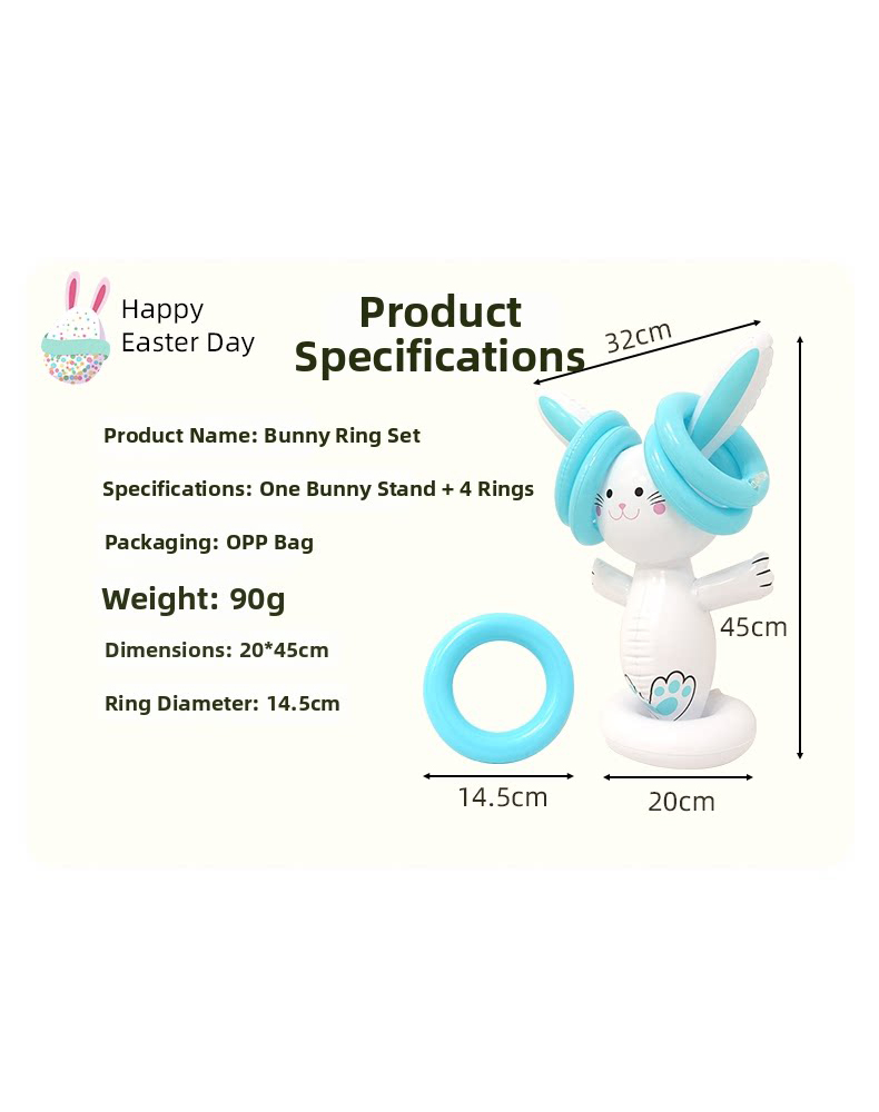Easter Inflatable Bunny Ring T - Kids Indoor Outdoor Games reseña y precio