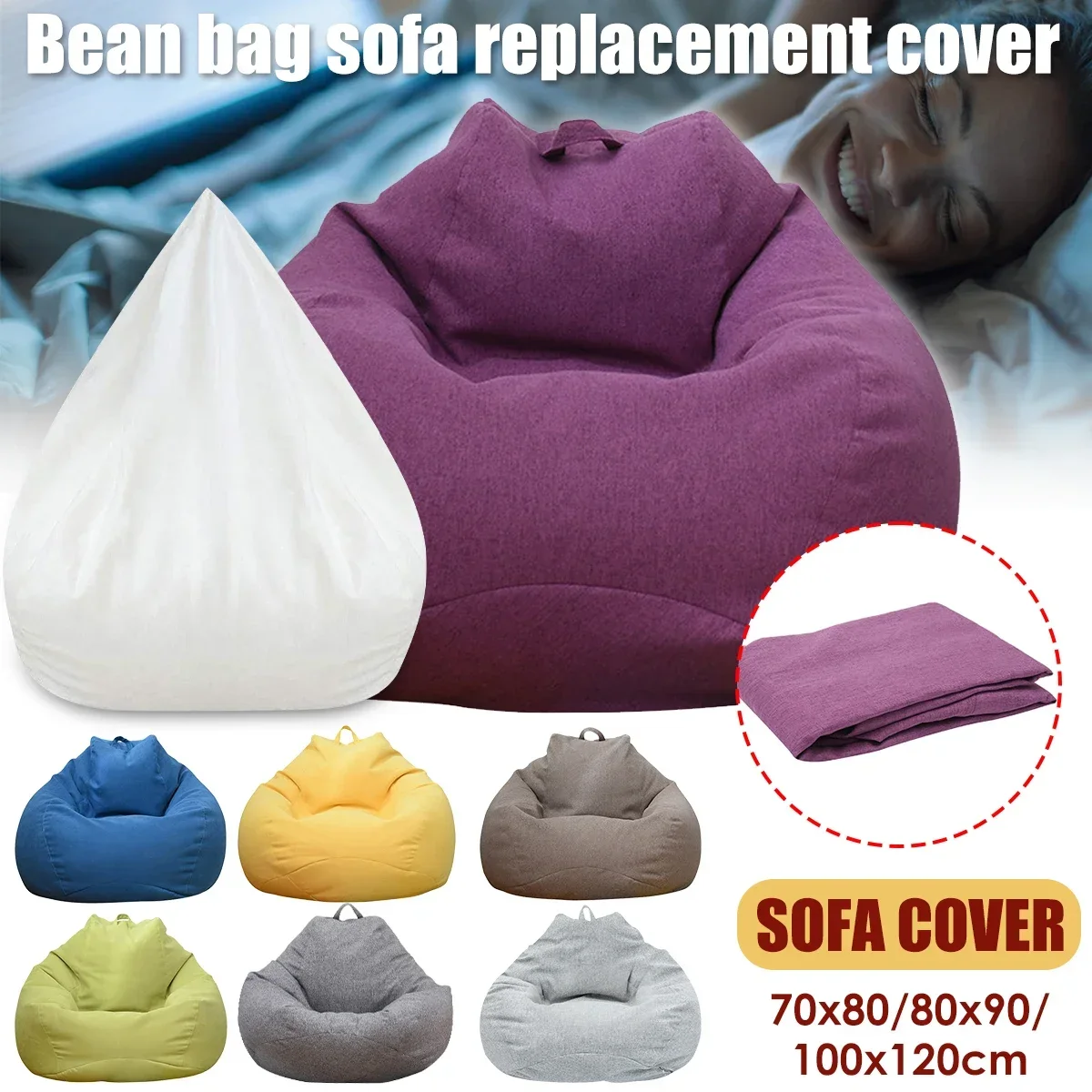 Large Bean Bag Chair Sofa Cove - Kids Outdoor Bean Bag Chair reseña y precio