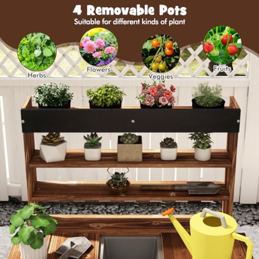Outdoor kids potting bench for - Kids Outdoor Garden reseña y precio