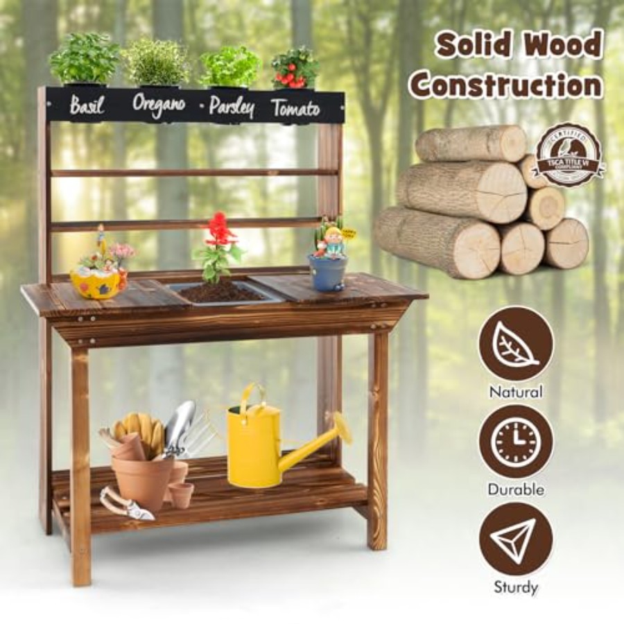 Outdoor kids potting bench for - Kids Outdoor Garden reseña y precio